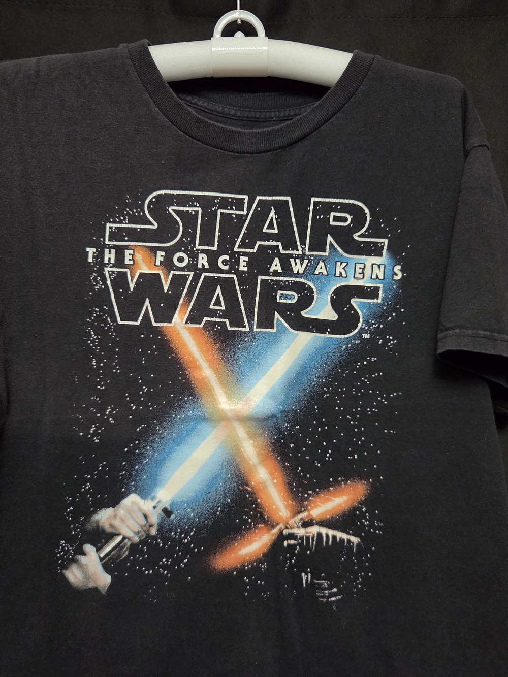 Star Wars Kids Black Tee with Blue and Orange Lightsabers